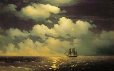 Brig Mercury After Victory Over Two Turkish Ships by Ivan Konstantinovich Aivazovsky